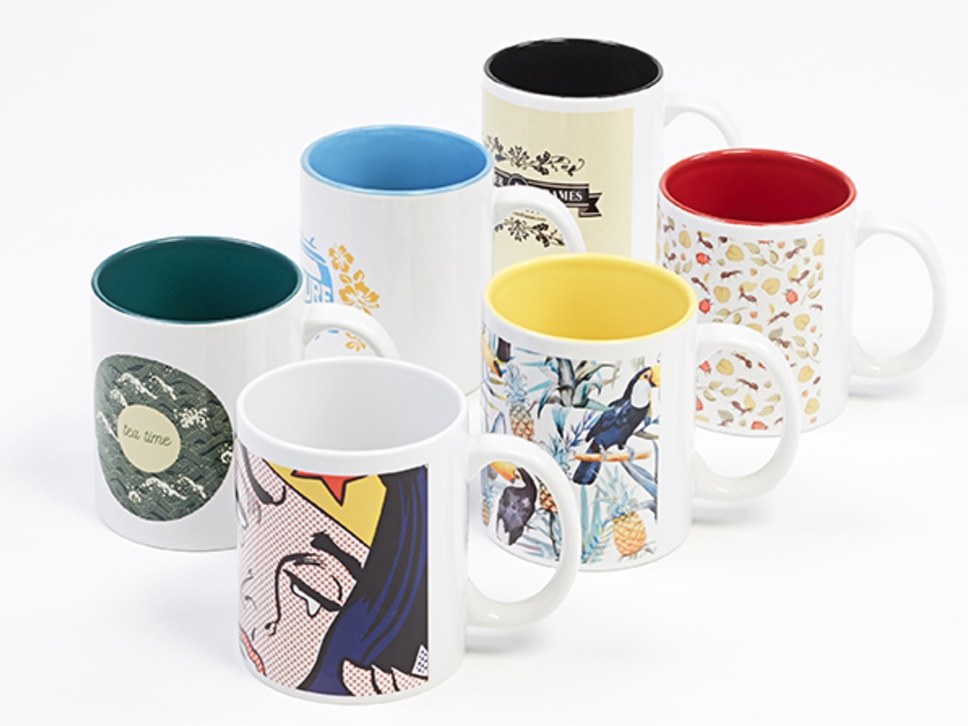 Tazas Blanca con Asa de color - Imagen 2