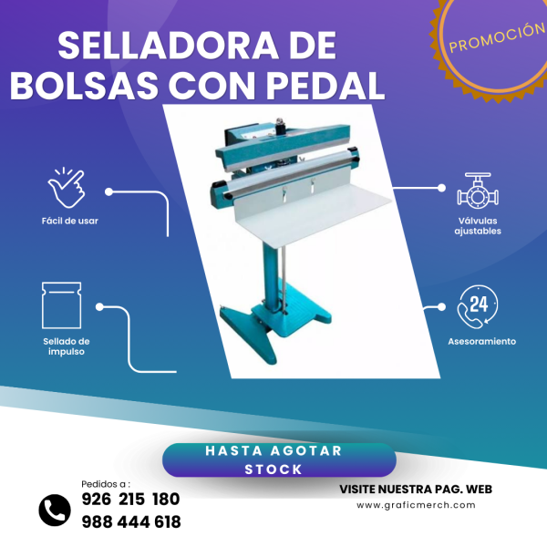 SELLADORA DE PEDAL PARA BOLSA - Imagen 2